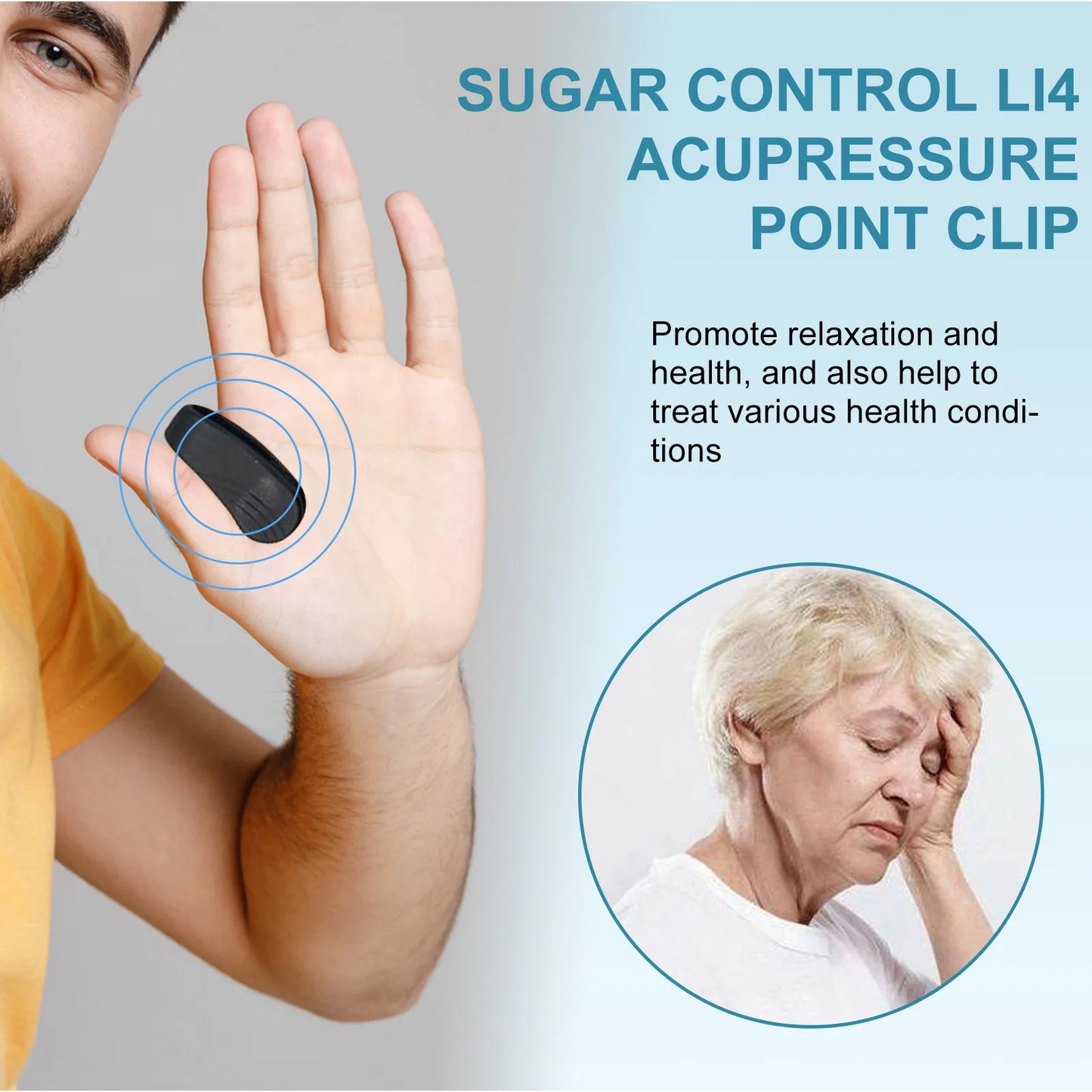 Acupressure li4 clip for Sugar Control